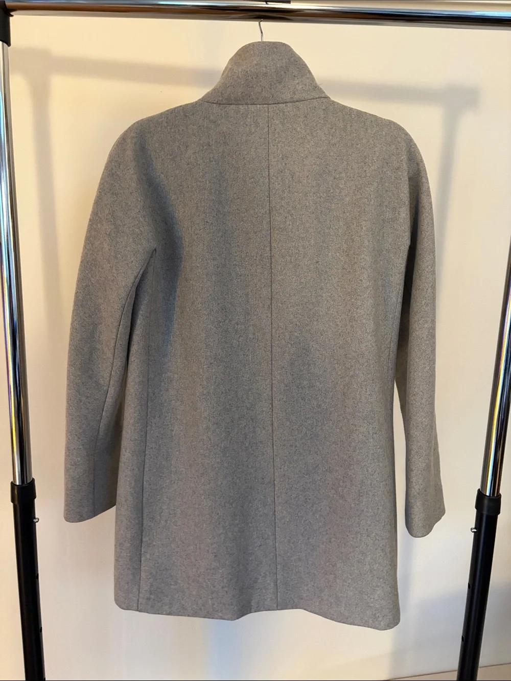 J. Crew Light Gray Wool Blend Stand-Collar Pea Coat - Picture 5 of 5
